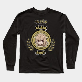 GLEIPNIR: CLAIR AOKI CHIBI (BLACK) GRUNGE STYLE Long Sleeve T-Shirt